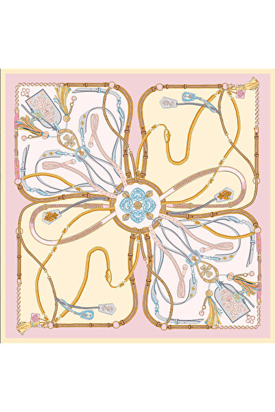 DESERTO Fashion 2026 Avantgarde serisi %100 İpek Saten Eşarp 90x90