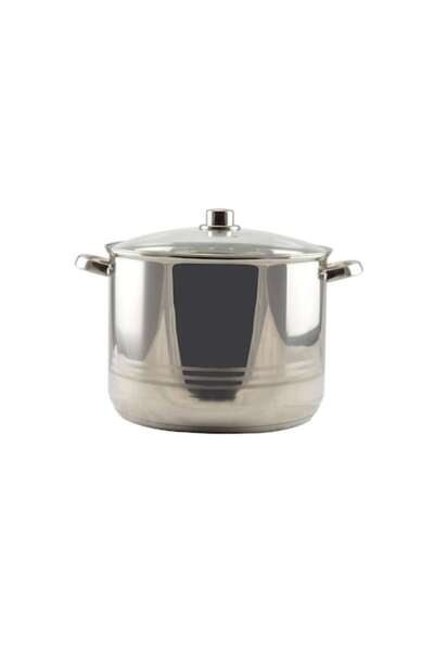 Perfect Home Oală inox cu capac sticlă, 32x24cm, 19L