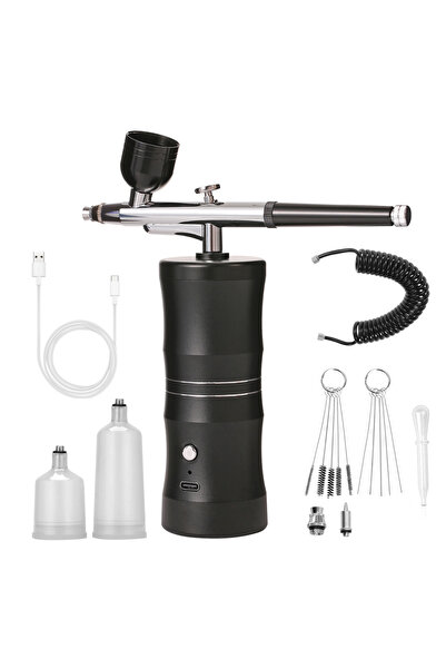 Choice Black suit Airbrush Kit with Compressor Portable Air Brush Painting Se...