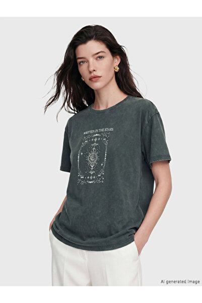 LC Waikiki Tricou pentru damă cu imprimeu cu gât crew