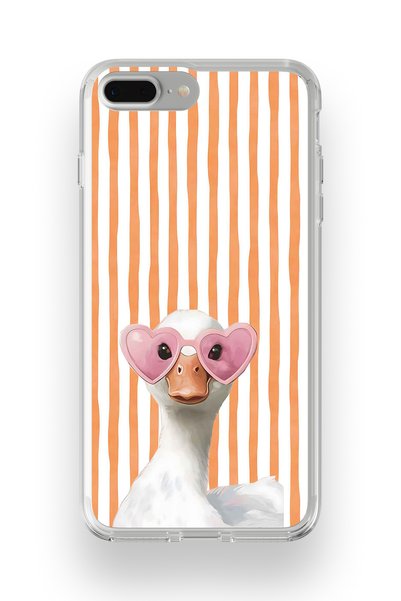 FLAMENKO iPhone 7 Plus / 8 Plus Compatible Transparent Phone Case with Heart ...