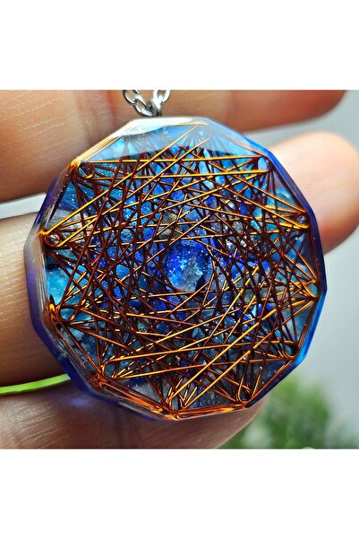 Singincraft Copper Mandala Apatite - Steel Chain Orgonite Necklace (Handmade ...