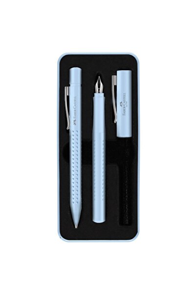 Faber Castell Set cadou stilou+pix Faber-Castell Grip 2010 Albastru-ciel