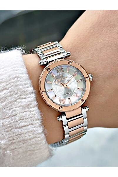 Essence Special Design Steel Cord Silver-Copper Color Women Wrist Watch Es6951Mr