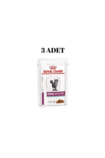 Royal Canin Veterinary Renal Fish Pouch Balıklı Kedi Yaş Maması 3 Adet (SKT: ...