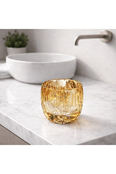 Havona Diamond model gold crystal bath glass, 9 cm,
