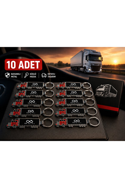 Bk Gift 10 Pieces of Truck Keychain with Your Logo, Metal Truck Keychain, Cor...