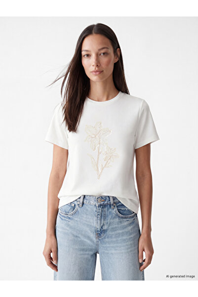 LC Waikiki Crew Neck Embellished Blouse