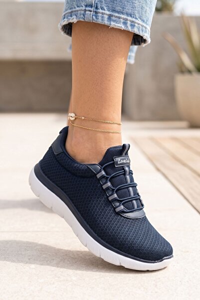 Rugmood Navy Blue Unisex Summer Sports Shoes Breathable Mesh Sneaker