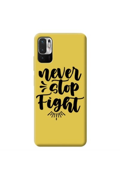 Other Xiaomi Redmi Note 10 Pro 5G Never stop fight Yellow Colored Silicone TP...