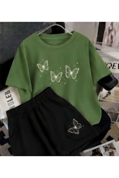 ZEMLİYA Sara Unisex Oversize Shorts Set Short Sleeve T-Shirt Comfortable Fit ...