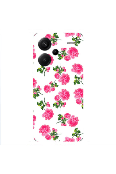 Other Xiaomi Redmi Note 13 Pro+ 5G Roses White Transparent Silicone TPU Θήκη