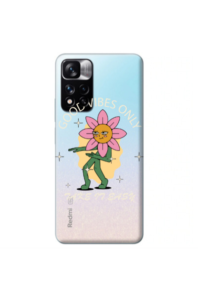 Other Xiaomi Redmi Note 11s 5G Good Vibes Only Transparent Silicone TPU Θήκη