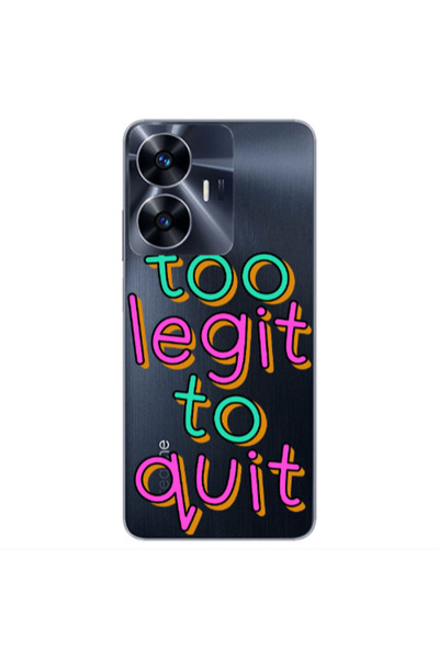 Other Realme Note 50 Too Legit To Quit Transparent Silicone TPU Θήκη
