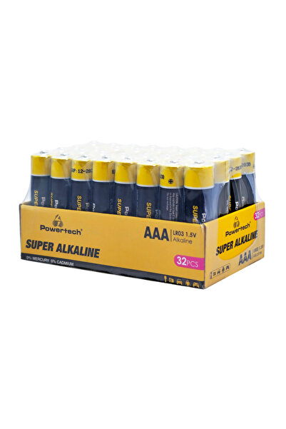 POWERTECH αλκαλικές μπαταρίες Super Alkaline PT-1402, AAA, 1.5V, 32τμχ