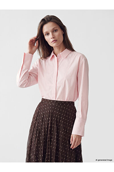 LC Waikiki Pink Poplin Women's Shirt Tunic