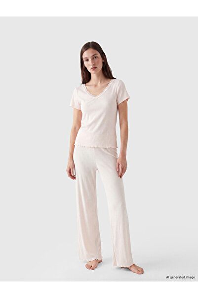 LC Waikiki Timeless Clothing & Timeless Choices V Planting Lace Detailed Wome...