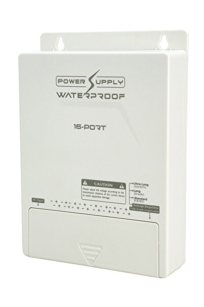 Folksafe τροφοδοτικό συστημάτων CCTV FS-DC121608W, 16 εξόδων, 12V/8A, αδιάβρο...