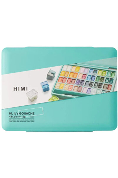 HIMI Tablet Guaj Boya Seti Twin Cup Gouache Set 48'li (Green Case Edition)