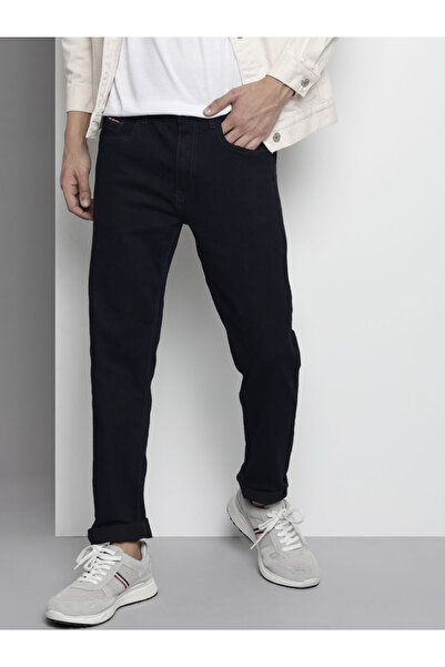 The Indian Garage Co By Styli Men Dark Blue Skinny Fit Solid Jeans