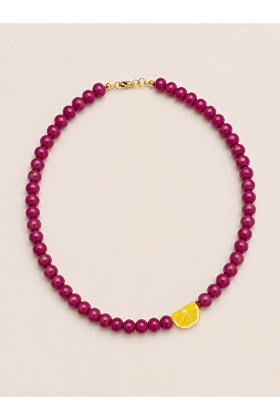 Elvia Atelier Murano Limon Cam Kolye