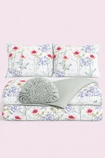 İQON Elastic Sheet Duvet Cover Set Double Size Outlt Crli̇n Byz