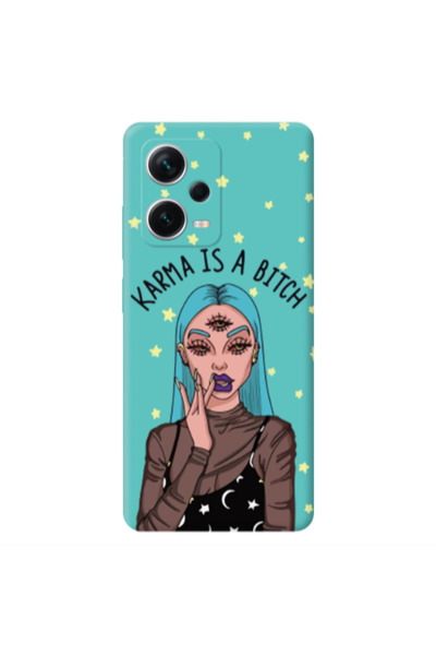 Other Xiaomi Poco X5 Karma is a bitch Turquoise Colored Silicone TPU Θήκη