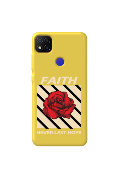 Other Xiaomi Redmi 9c Faith Never Last Hope Yellow Colored Silicone TPU Θήκη