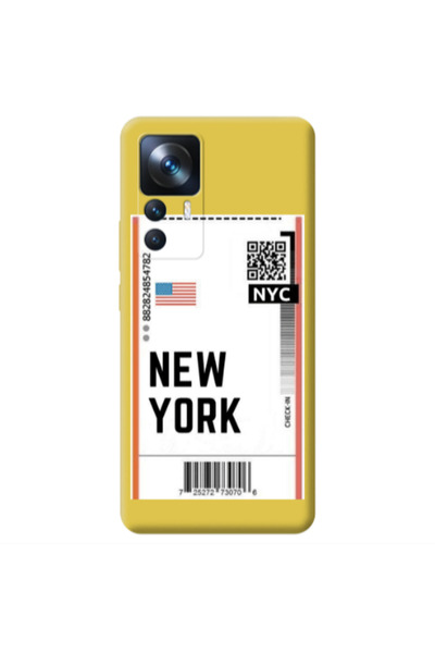 Other Xiaomi Mi 12T New York NYC Yellow Colored Silicone TPU Θήκη