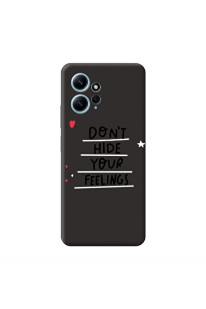 Other Xiaomi Redmi Note 12 4G Dont Hide Your Feelings Black Colored Silicone ...