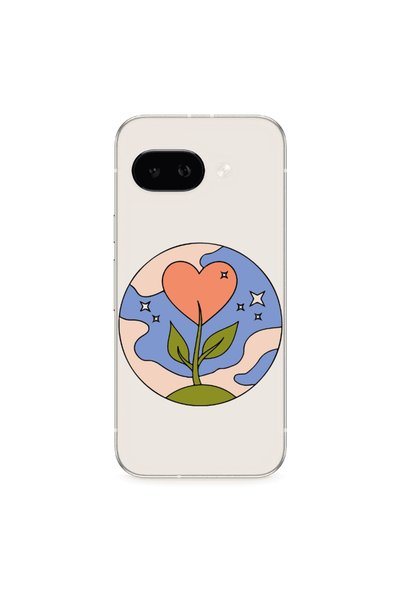 Other Google PIXEL 9A Hearted Flower Transparent Silicone TPU Θήκη