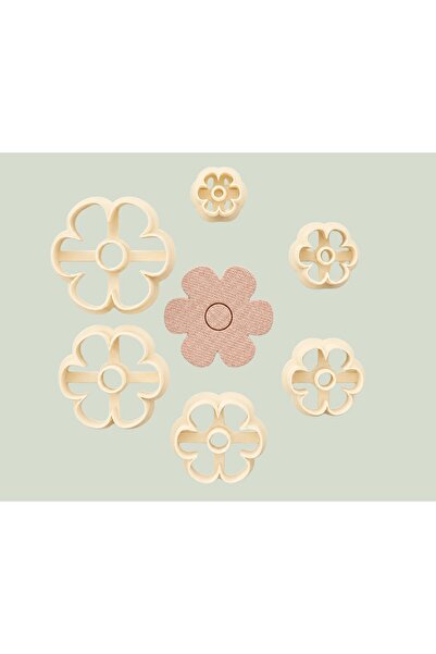 AKTASTORE Polymer Clay Mold Flower Model 6 Pieces Model102