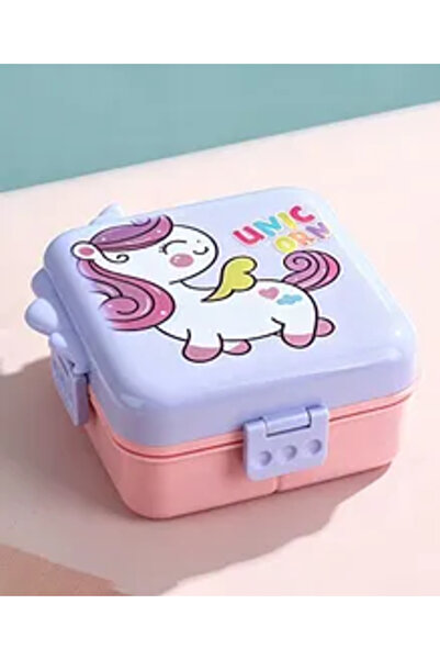 Bonfino Lunch Box, Unicorn Theme, Meal Storage Container, Everyday Food Stora...