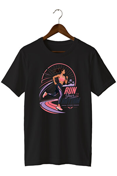 WİDİ Runner Printed Training T-Shirt Sports T-Shirt