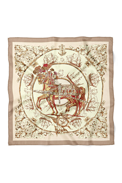 nehir eşarp Bandană eșarfă cu model de cal în stil baroc, 70x70 cm