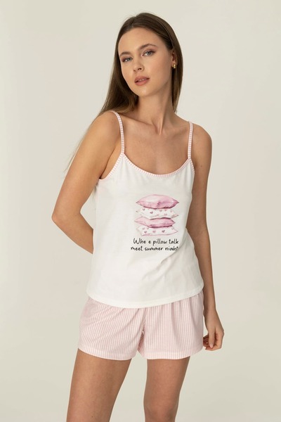 girlstop Kadın Baskılı İnce Askılı Üst