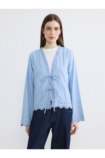 LC Waikiki Kimono de damă cu broderie și fundă