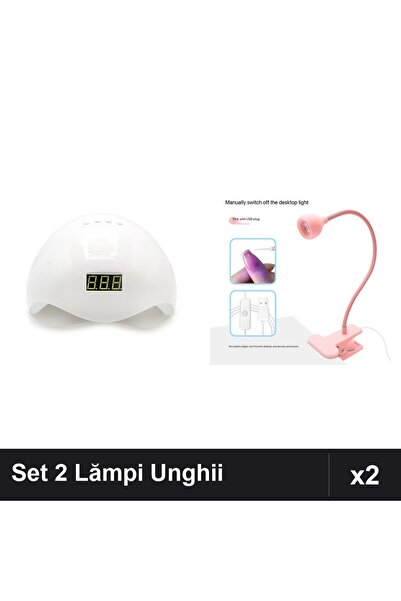 NAİLS Set 2 Lămpi UV/LED Profesionale: SUN5 48W + Lanternă Flexibilă 3W pentr...