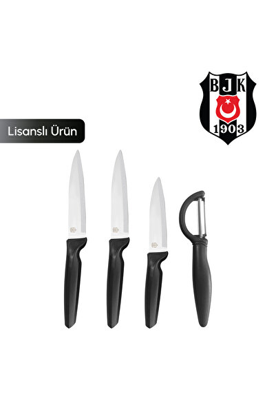 Karaca x Beşiktaş Lisanslı 4 Parça Bıçak Seti Ve Soyacak