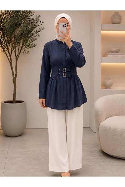 Aynaz 26Y170318 TUNİK GÖMLEK KEMER DETAY LACI