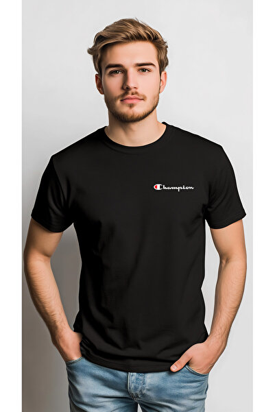 Free Tarz Tricou negru clasic cu logo Champion
