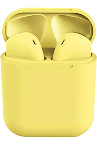 Clever Ενδοωτικά ακουστικά Bluetooth handsfree με θήκη φόρτισης, κίτρινα
