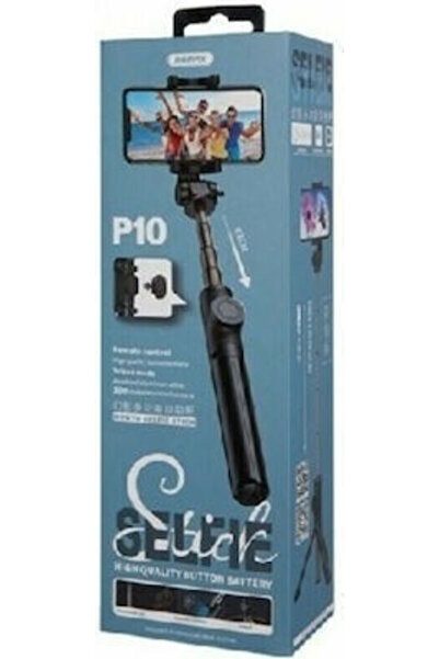 Remax P10 Μπαστούνι Σέλφι Bluetooth Μαύρο