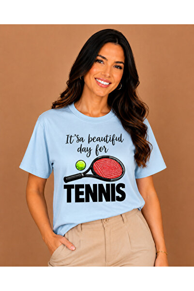 VODEXA Μπλουζάκι Unisex Oversize TENNIS 7 με στάμπα, 100% βαμβακερό, άνετη εφ...