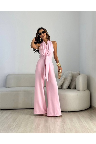 Renginbutik BEL DETAYLI GENİŞ PAÇA TULUM