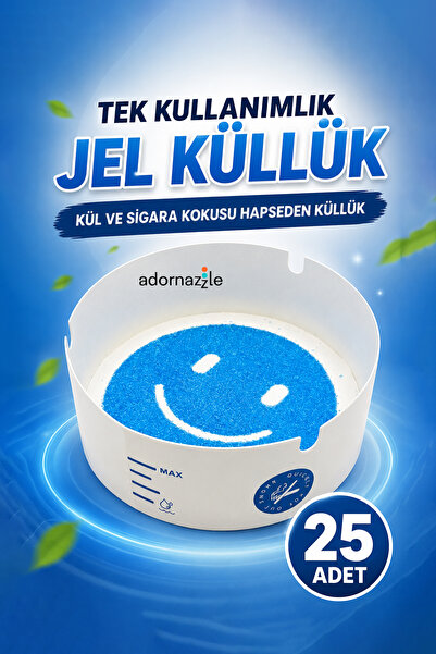 adornazzle Tek Kullanımlık Jel Küllük, Kokusuz Jel Küllük Seti, Kül ve Sigara...