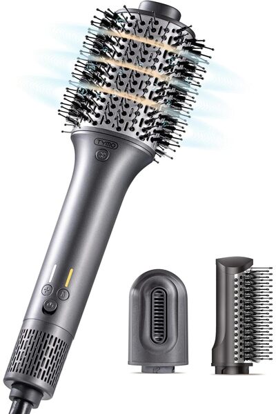 TYMO 3-in-1 Round Hot Air Brush, High-Speed Ceramic Styler with Negative Ion ...