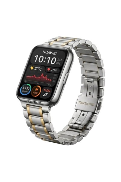 FirstModel Huawei Watch Fit 2 Uyumlu Pim Çeviricili Lux Paslanmaz Çelik Kordo...
