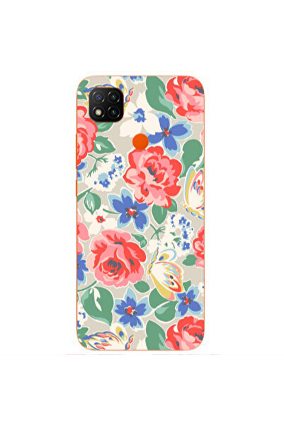 Other Xiaomi Redmi 9c Lady roses Transparent Silicone TPU Θήκη