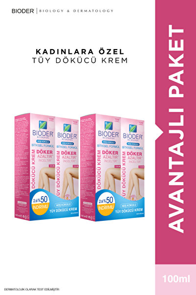 Bioder Normal Ciltler İçin Tüy Dökücü Krem 2x200ml - Avantajlı Set